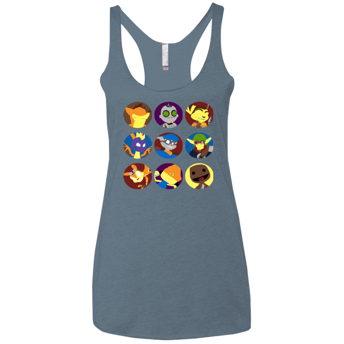 Fun Heroes Women's Triblend Racerback Tank