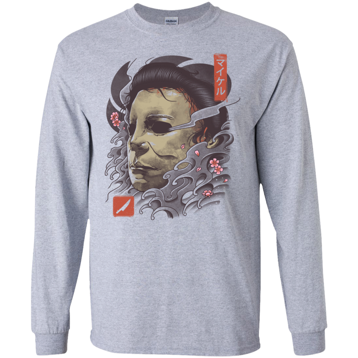 Oni Slasher Mask Men's Long Sleeve T-Shirt