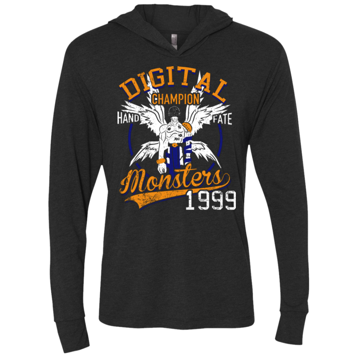 HAND OF FATE Triblend Long Sleeve Hoodie Tee