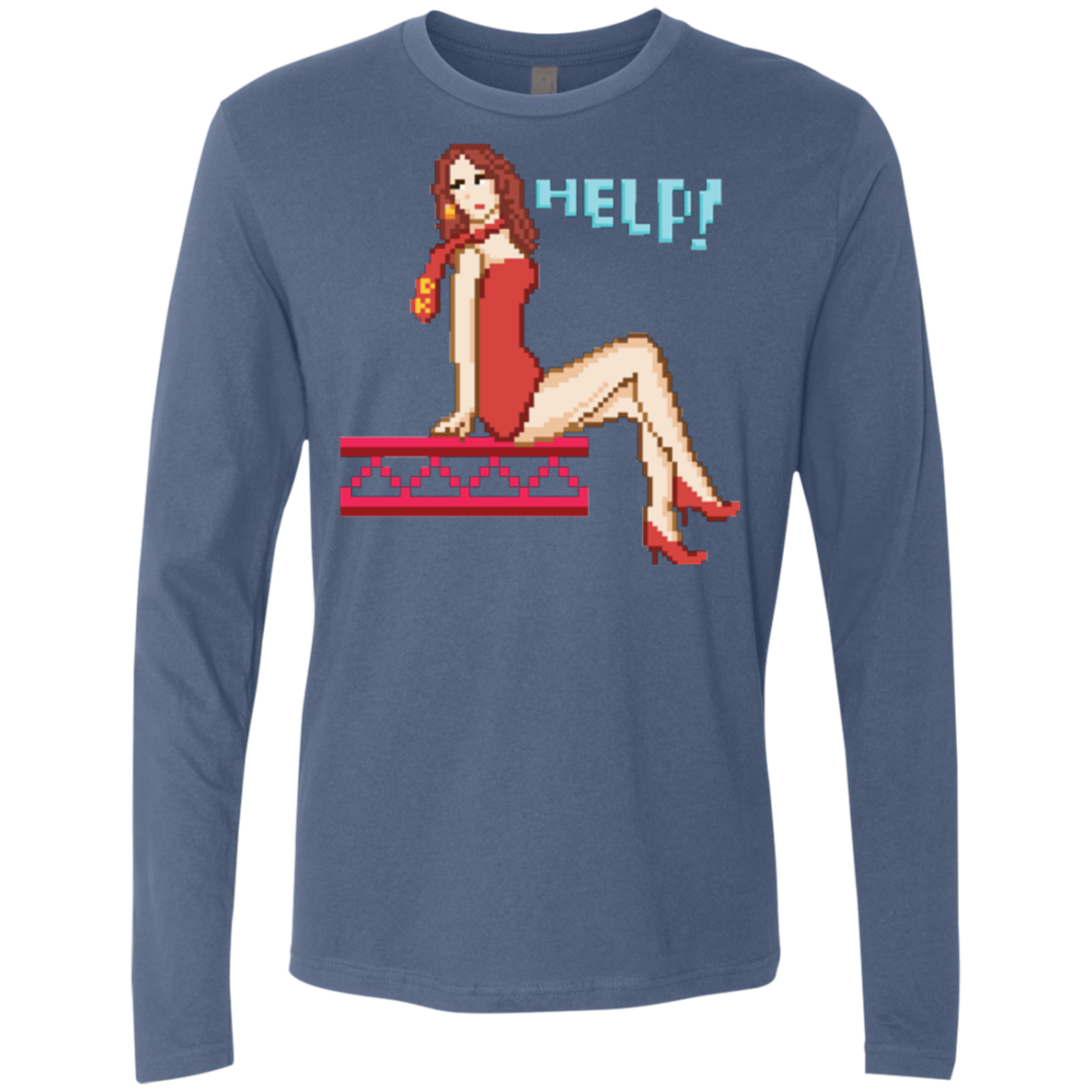 Pixel Pinup Pauline Men's Premium Long Sleeve