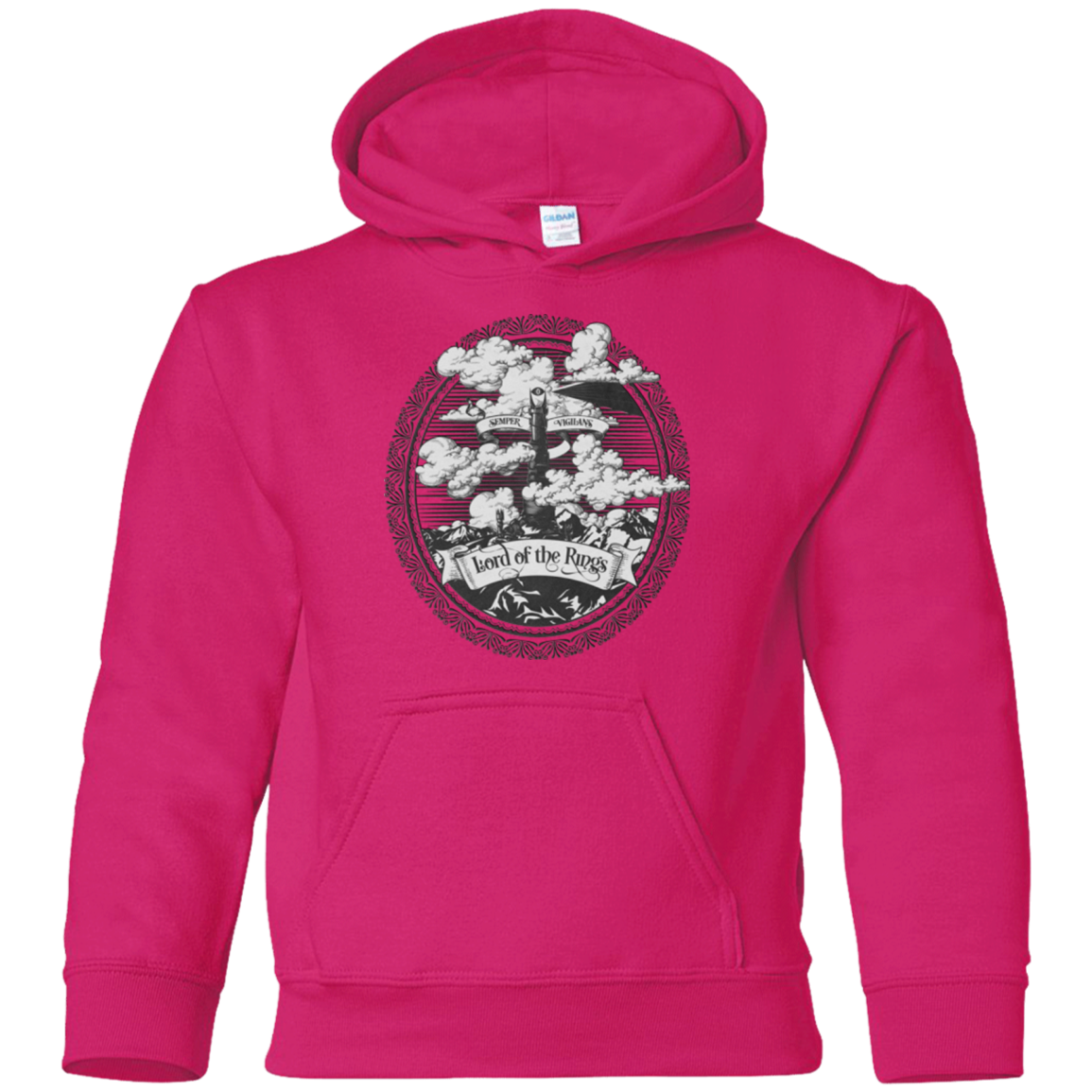Vintage Mordor Tower Youth Hoodie