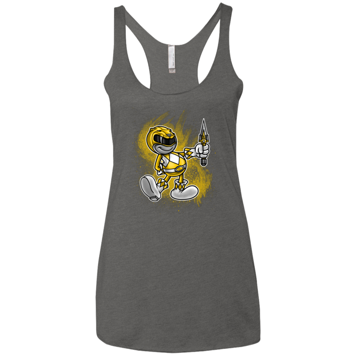 Yellow Ranger Artwork Women's Triblend Racerback Tank