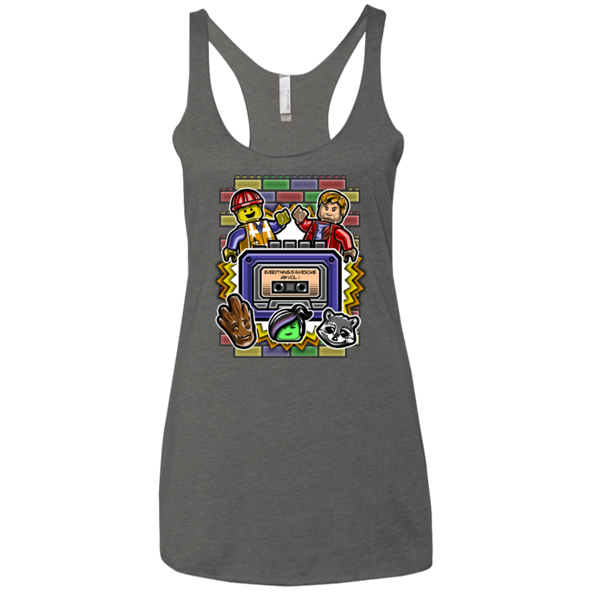 Everything is awesome mix Women's Triblend Racerback Tank