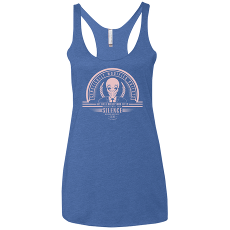 Who Villains Silence Women's Triblend Racerback Tank