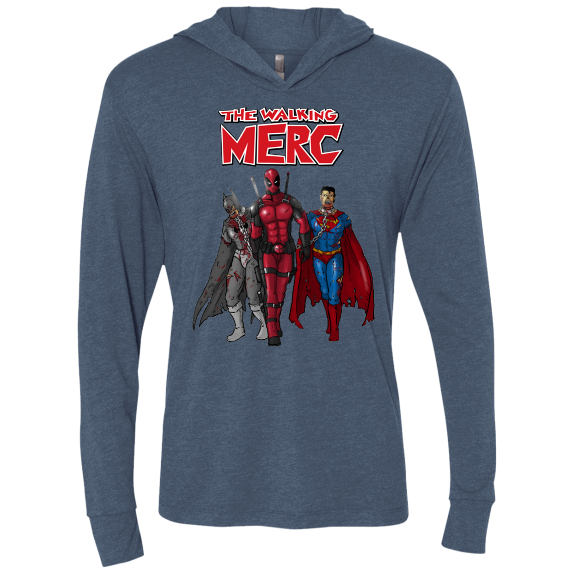 The Walking Merc Triblend Long Sleeve Hoodie Tee