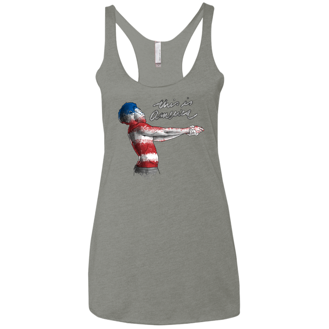 America Women's Triblend Racerback Tank