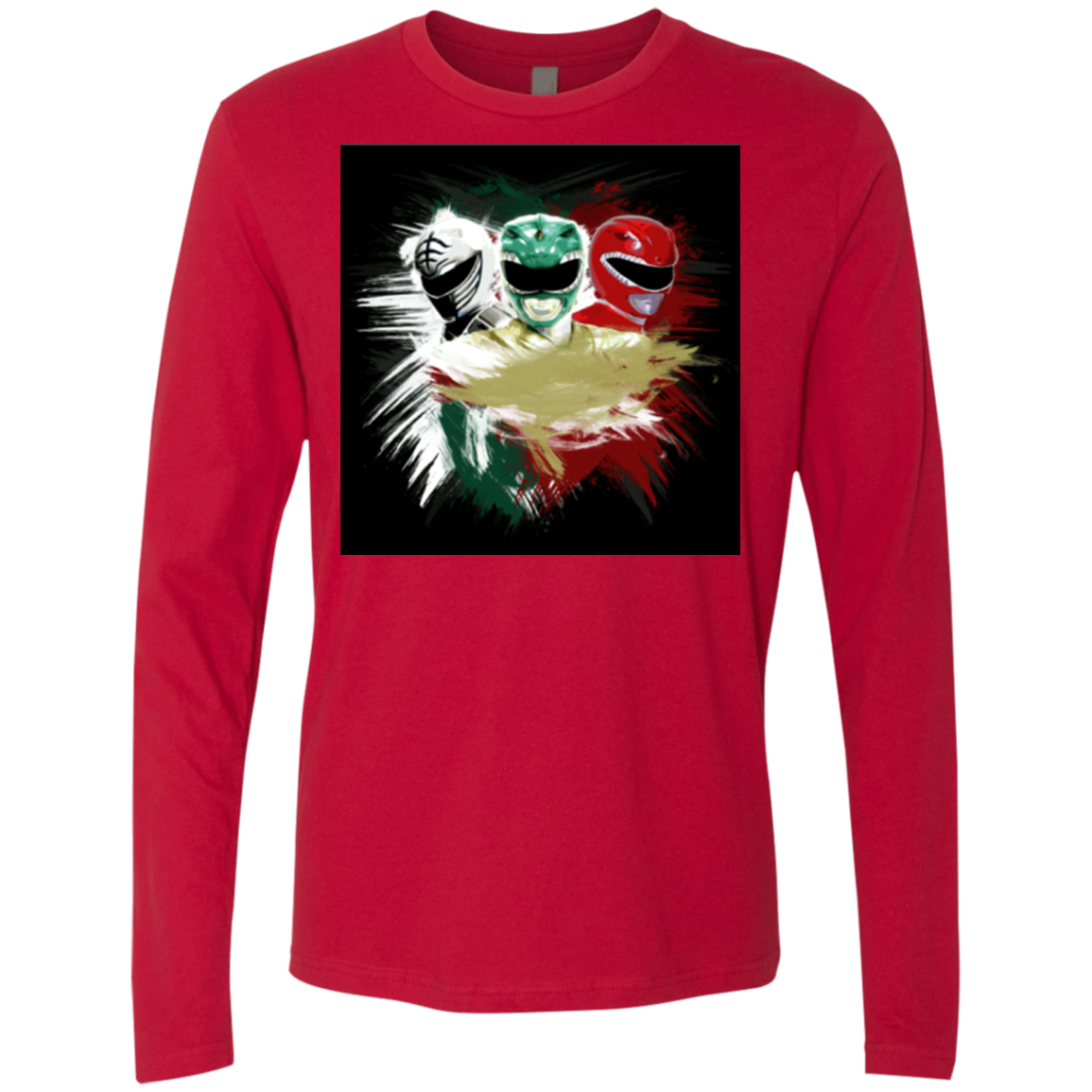 White Green Red Men's Premium Long Sleeve