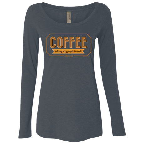 Coffee For Lazy People Women's Triblend Long Sleeve Shirt