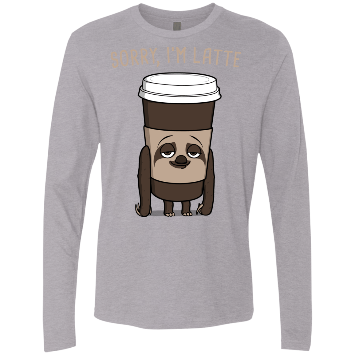 T-Shirts Heather Grey / S I'm Latte Men's Premium Long Sleeve