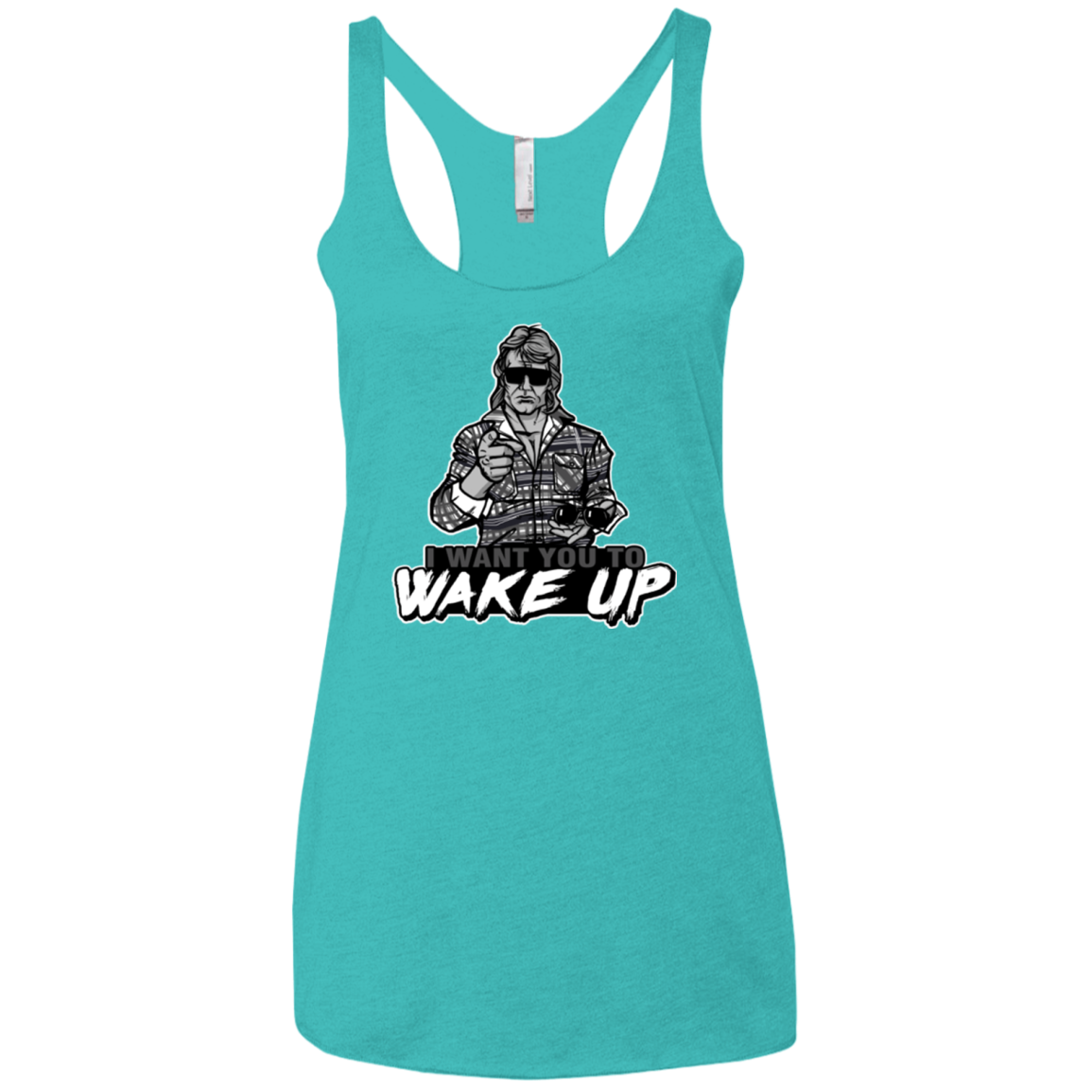 Wake Up Women's Triblend Racerback Tank