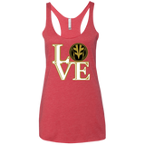 White Ranger LOVE Women's Triblend Racerback Tank