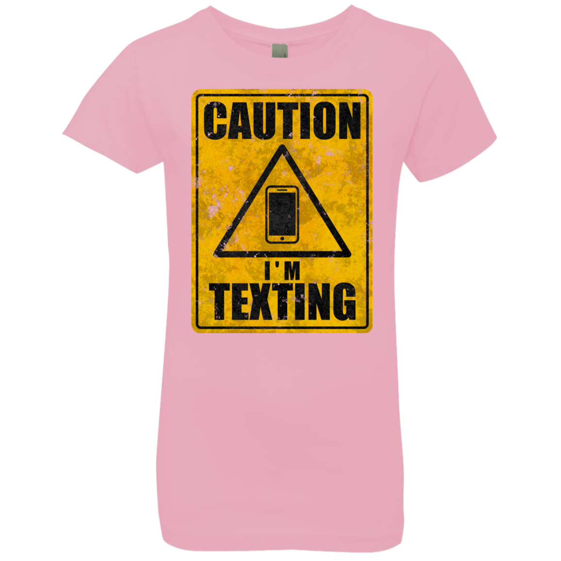 Caution I'm Texting Girls Premium T-Shirt