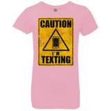 Caution I'm Texting Girls Premium T-Shirt