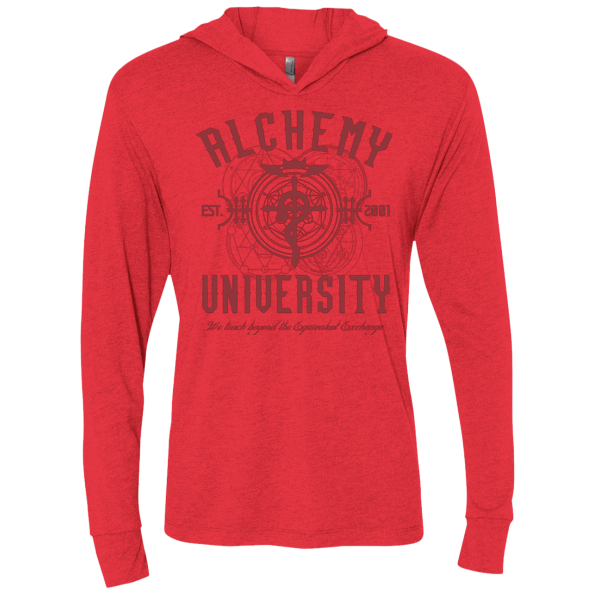 Alchemy University Triblend Long Sleeve Hoodie Tee