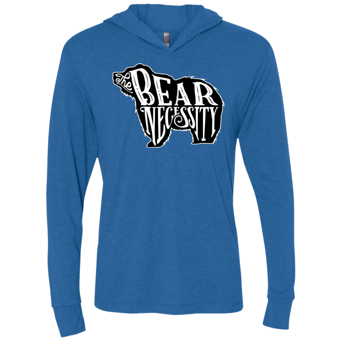 The Bear Necessity Triblend Long Sleeve Hoodie Tee