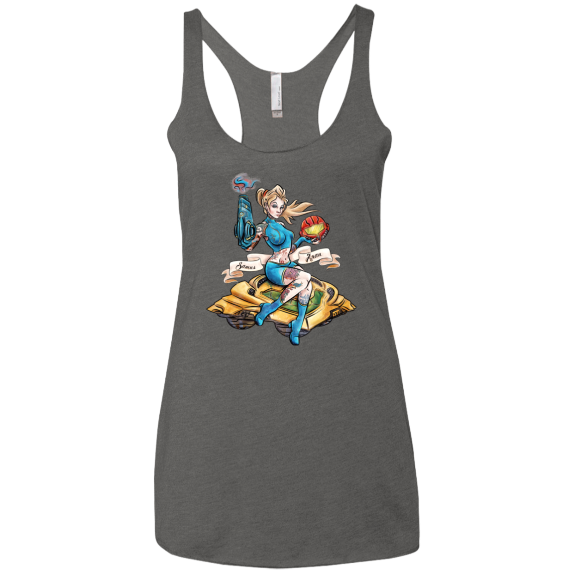 PINUP SAMUS Women's Triblend Racerback Tank