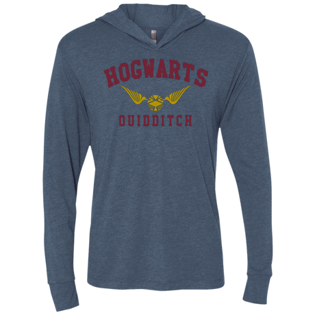 Hogwarts Quidditch Triblend Long Sleeve Hoodie Tee