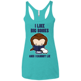 I Like Big Books Women's Triblend Racerback Tank