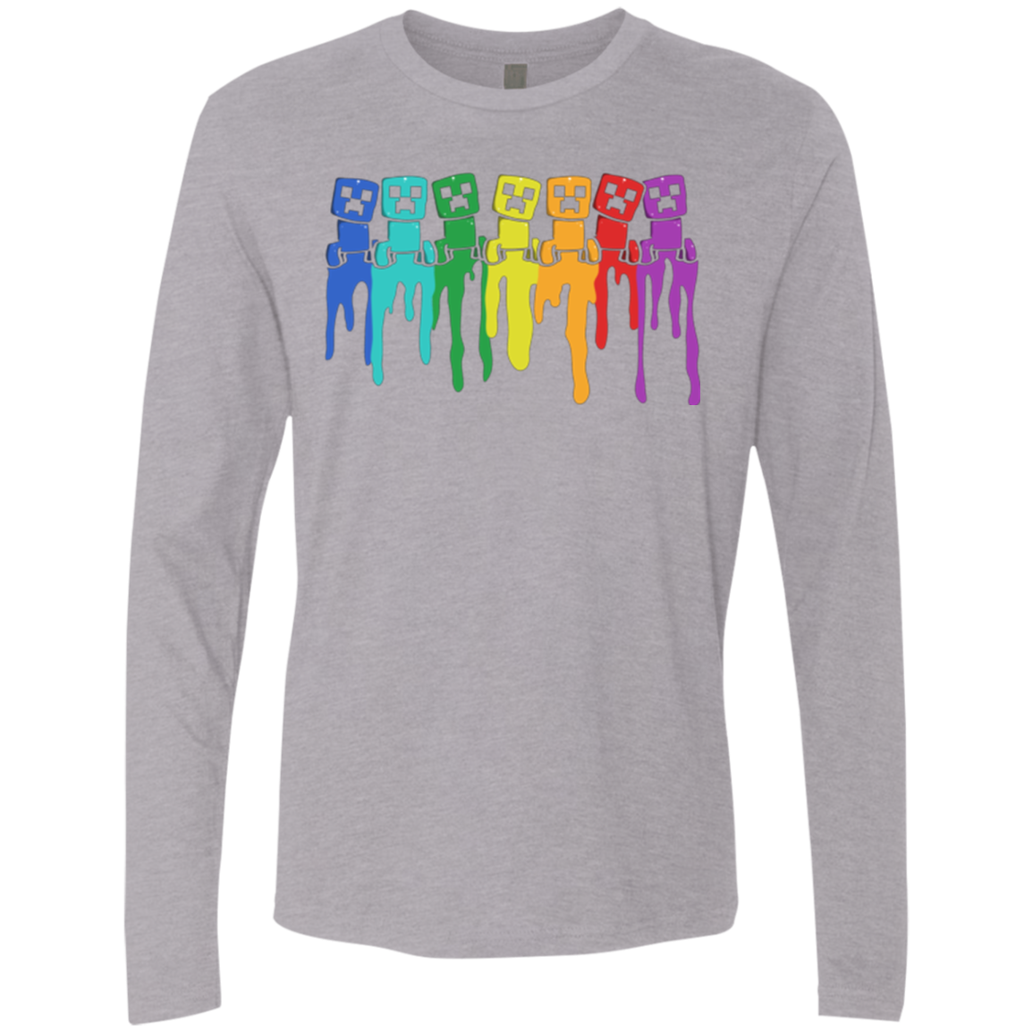 Rainbow Creeps Men's Premium Long Sleeve