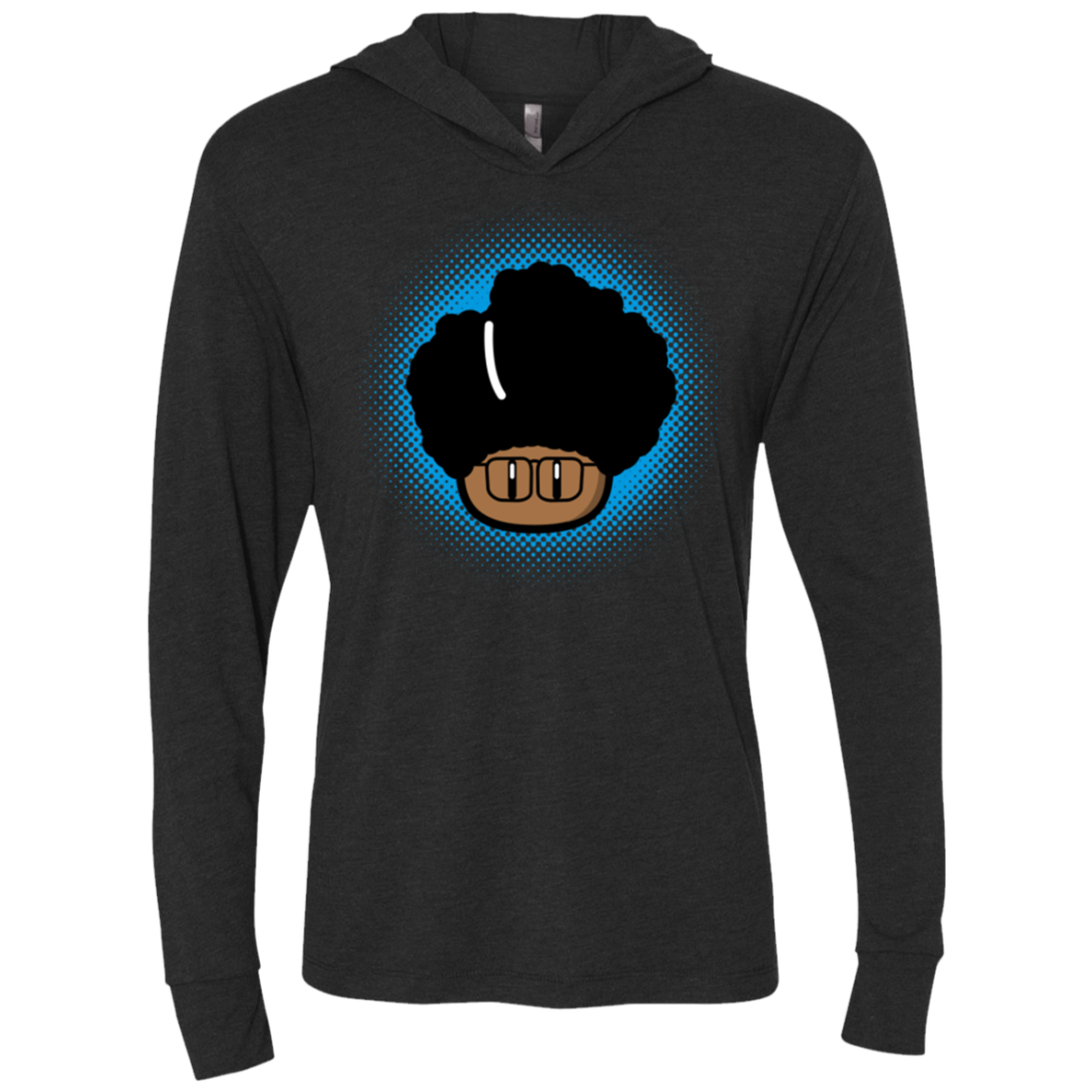 Up Moss Triblend Long Sleeve Hoodie Tee