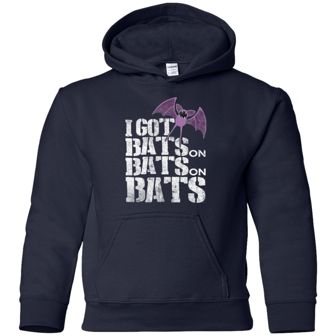Bats on Bats on Bats Youth Hoodie
