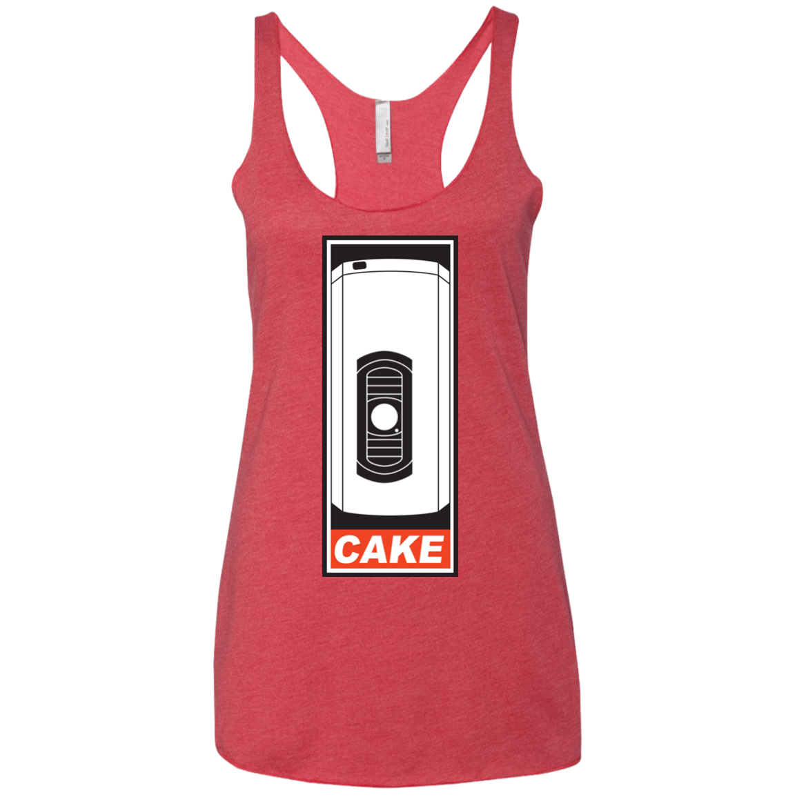 Cake is a Lie Women's Triblend Racerback Tank