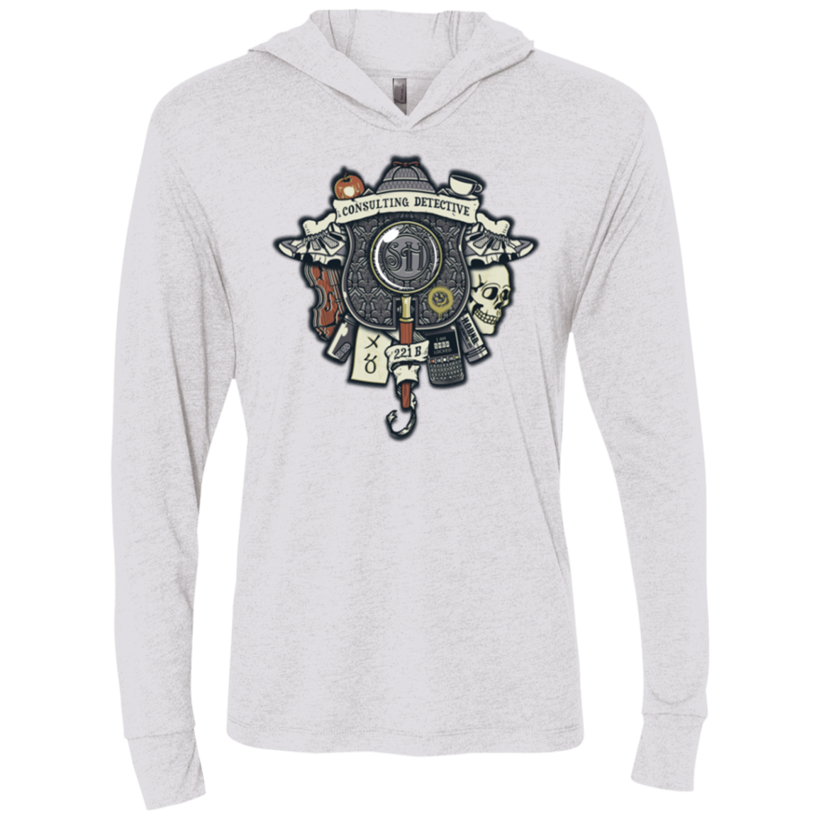 Consulting Detective Triblend Long Sleeve Hoodie Tee