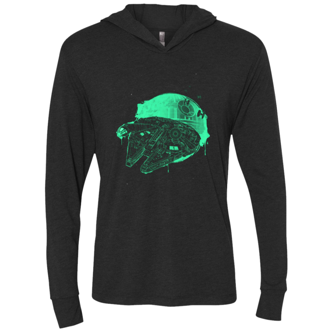 Messy Rescue Triblend Long Sleeve Hoodie Tee