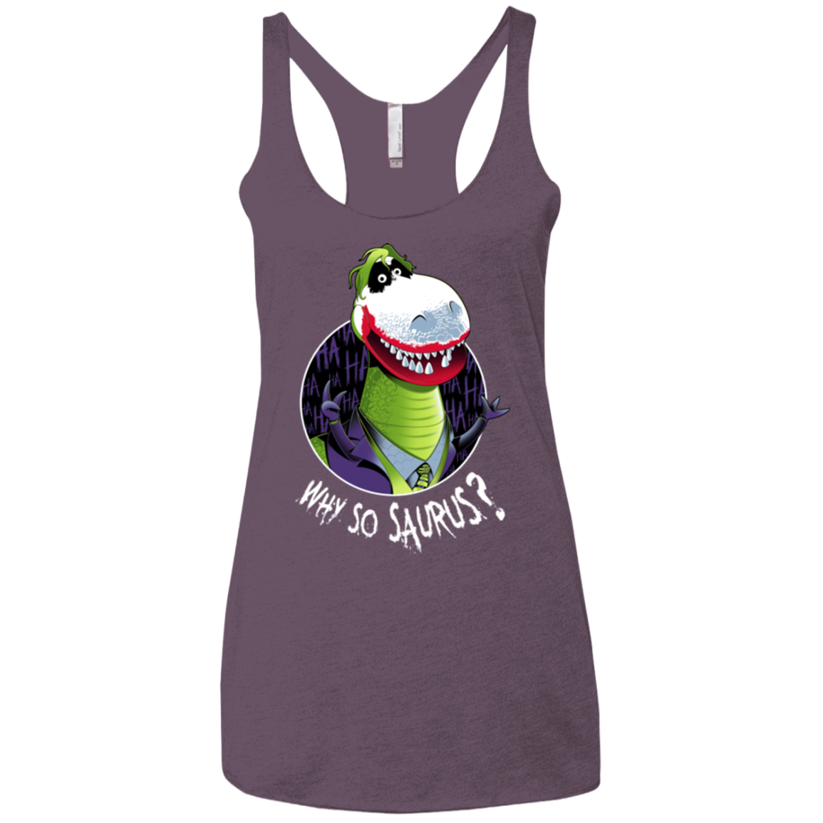 Why So Saurus Women's Triblend Racerback Tank