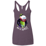 Why So Saurus Women's Triblend Racerback Tank