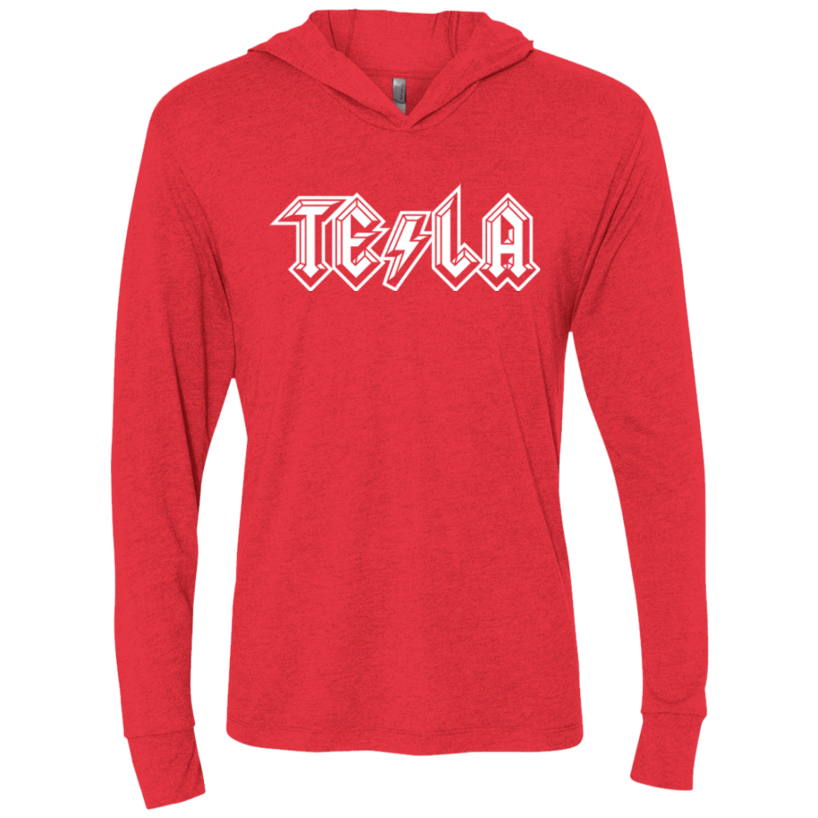 TESLA Triblend Long Sleeve Hoodie Tee