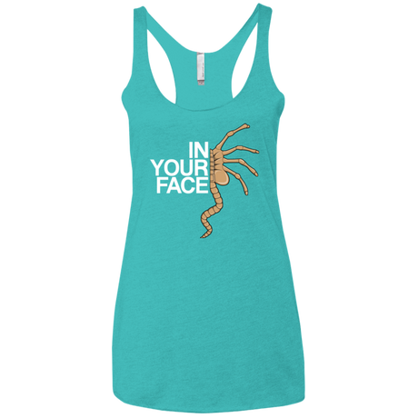 IN YOUR FACE Women's Triblend Racerback Tank