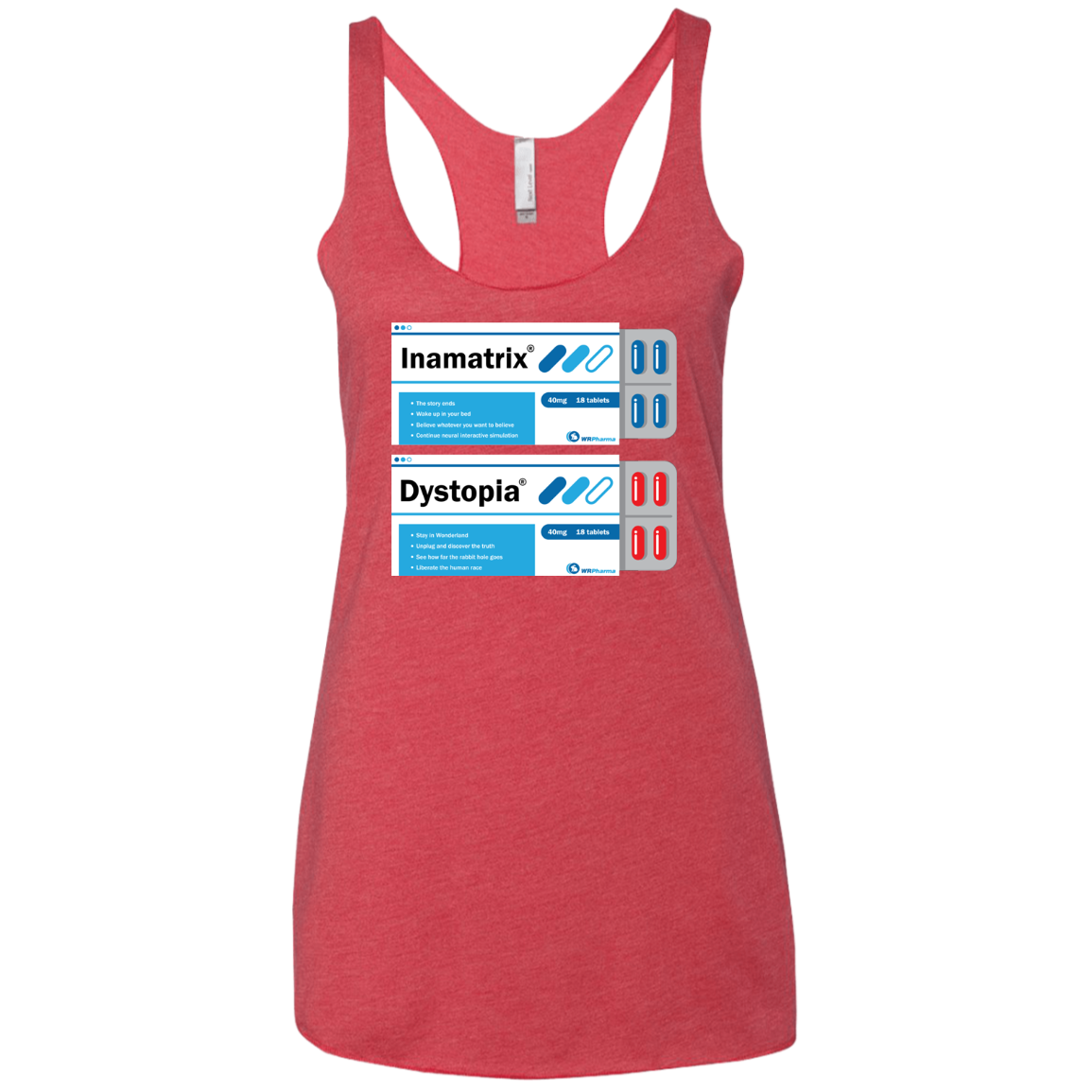 Red or Blue Women's Triblend Racerback Tank