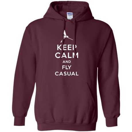 Keep Calm and Fly Casual Pullover Hoodie