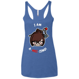I Am A Mei Zing Women's Triblend Racerback Tank