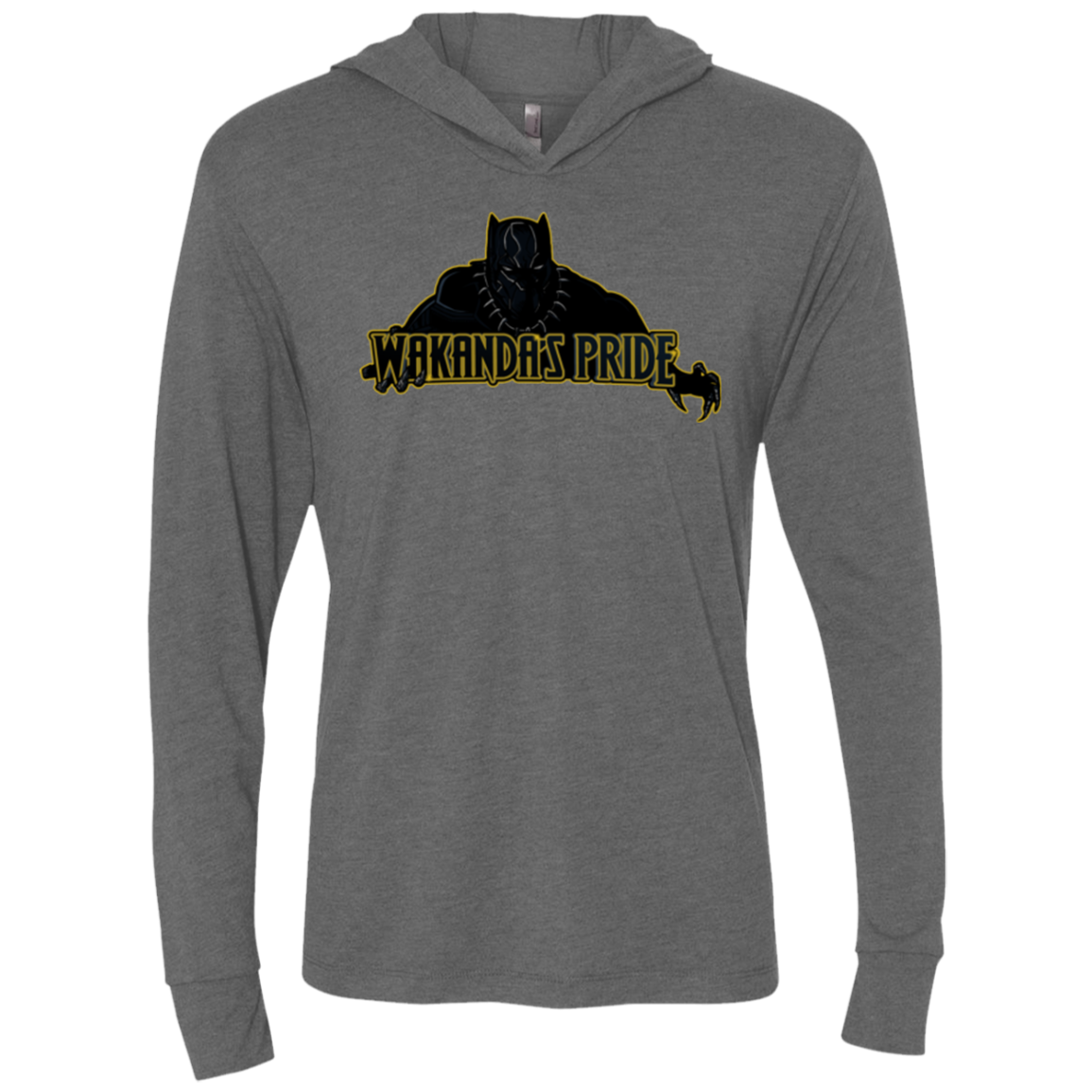 Wakandas Pride Triblend Long Sleeve Hoodie Tee