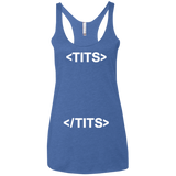 Tits Women's Triblend Racerback Tank
