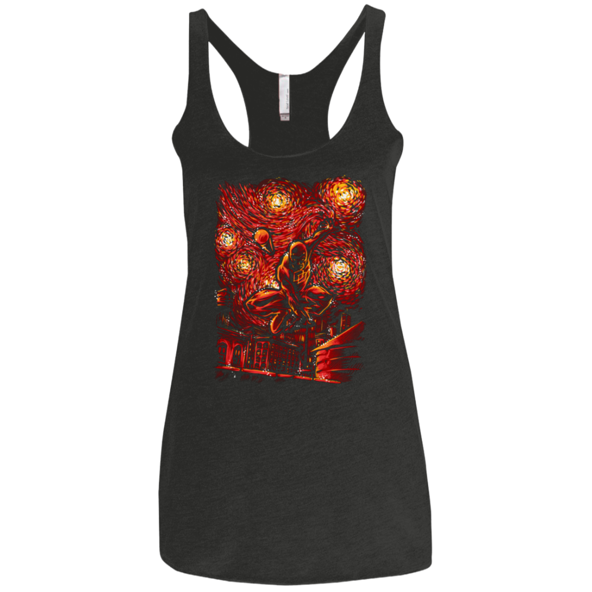 World On Fire Women's Triblend Racerback Tank