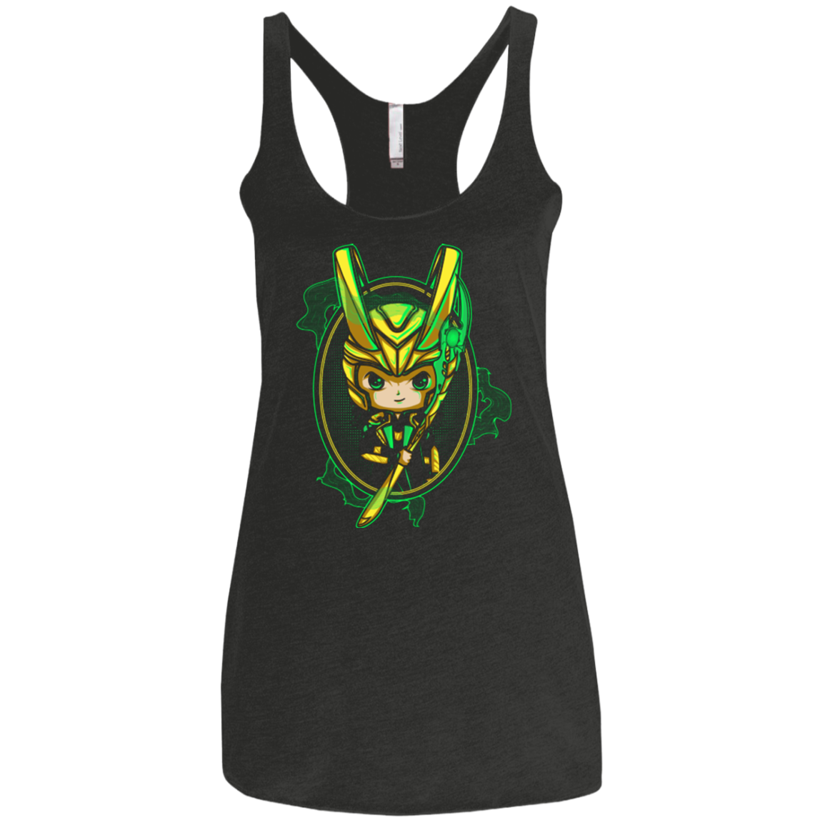 Loki Portrait Women's Triblend Racerback Tank