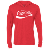 Crystal Blue Coke Triblend Long Sleeve Hoodie Tee