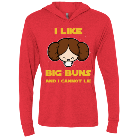 I Like Big Buns Triblend Long Sleeve Hoodie Tee