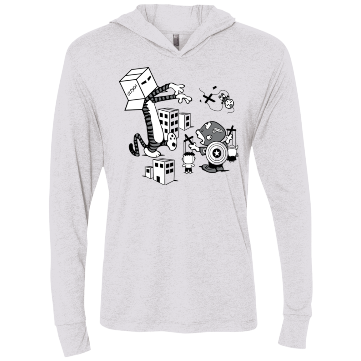 No Strings Attached Triblend Long Sleeve Hoodie Tee