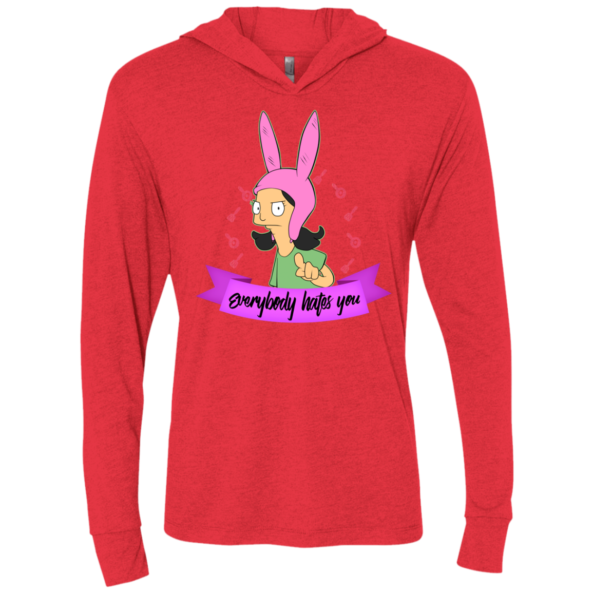 Louise Everybody Triblend Long Sleeve Hoodie Tee