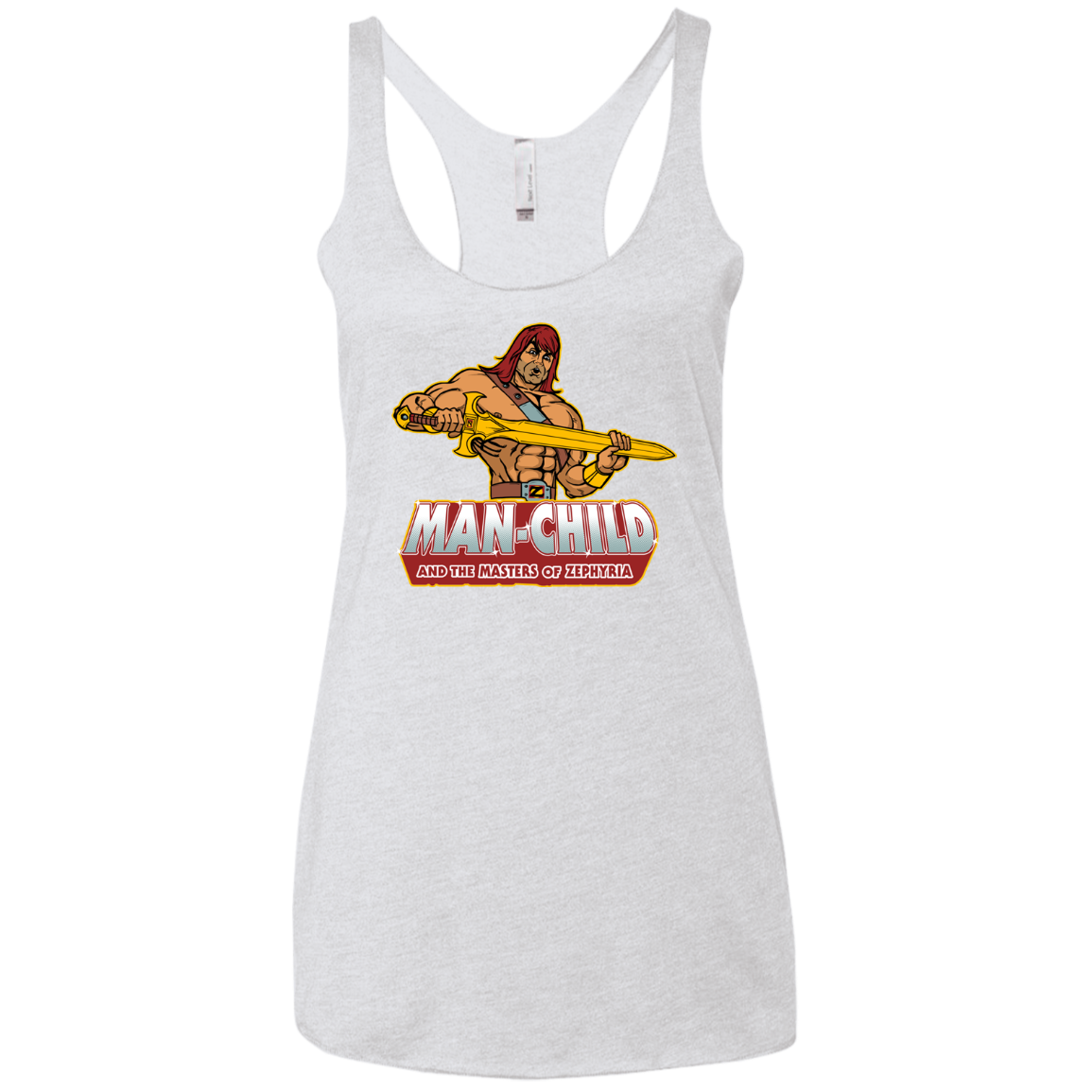 Man Child Women's Triblend Racerback Tank