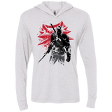 The Witcher Sumie Triblend Long Sleeve Hoodie Tee