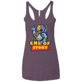 END OF STORY Women's Triblend Racerback Tank