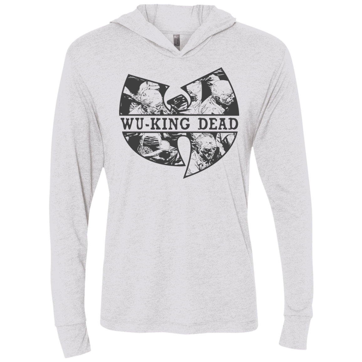 WU KING DEAD Triblend Long Sleeve Hoodie Tee