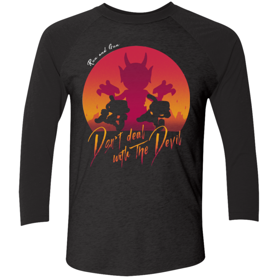 Don't deal with the Devil Men's Triblend 3/4 Sleeve