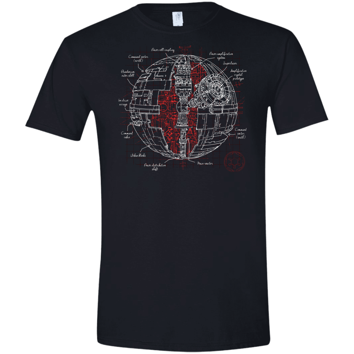 Death Star Plan Men's Semi-Fitted Softstyle