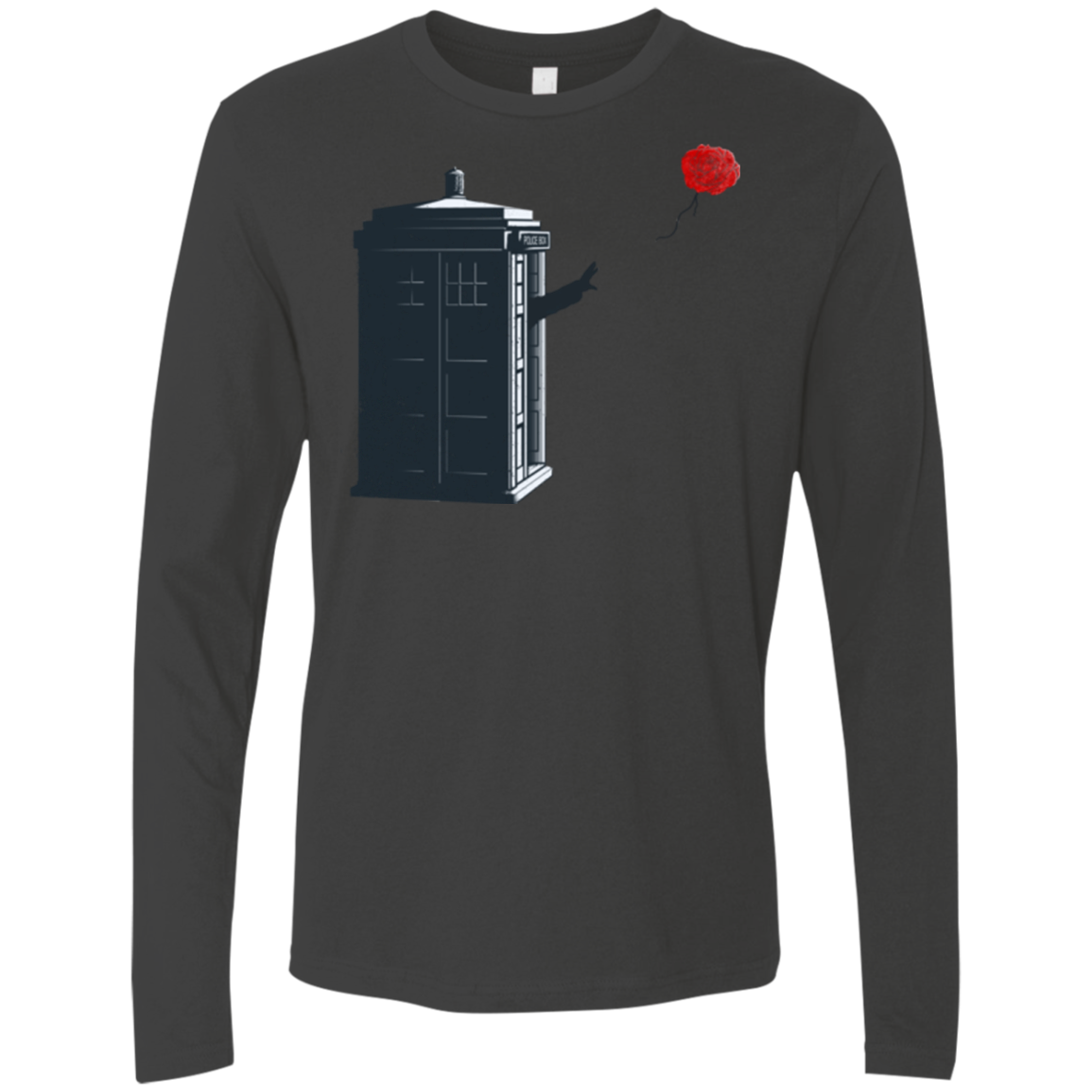 Dr Banksy Rose Balloon Men's Premium Long Sleeve